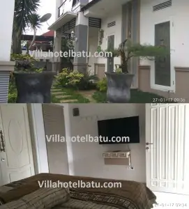 Villa di batu kolam renang pribadi